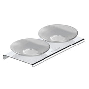 Stellar Stainless Steel and Frosted Glass Double Soap Dish (Chrome) specules